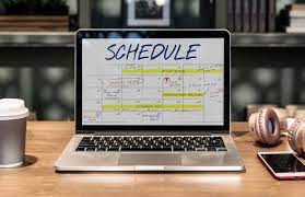 Schedule of events with website creator