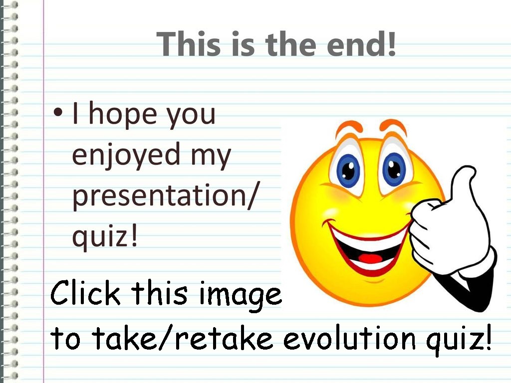 Evolution quiz